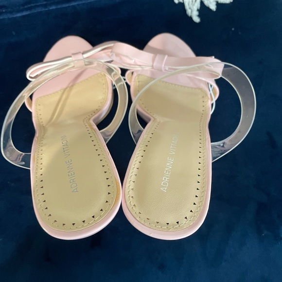 AV light pink strappy bow heels. Size 9.5 - Picture 2 of 4